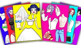 HUNTRIX ZOEY in WEDDING DRESS with SAJA BOYS - KPOP DEMON HUNTERS | Sticker book diy