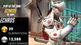 Top 500 Genji One Trick - Necros! 39 elims! [ Overwatch Season 29 ]