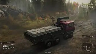 OFF ROAD HEAVY TRUCK WITH CONCRETE BLOCKS CARGO - SNOWRUNNER