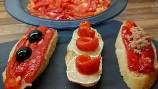 Pimientos asados en el microondas - Receta de la abuela