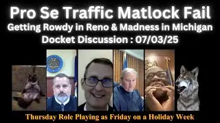 Pro Se Traffic Fail and Madness in Michigan - Docket Discussion July 03, 2025