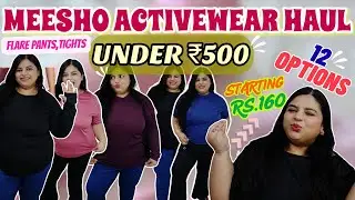 Meesho Activewear Haul Under ₹500 | Flare Pants, Tights & Gym T-Shirts Try On