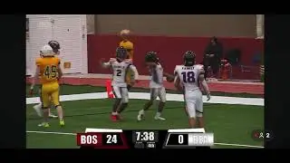 The player name is kymani delice from Boston 