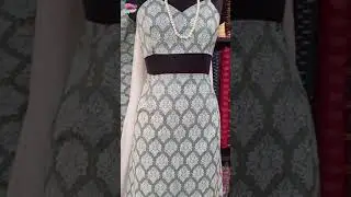 Draping Video: Multicolor Cotton Block Dress Material Fabric