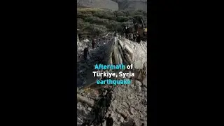 Drone footage shows staggering destruction from T&uuml;rkiye and Syria earthquake