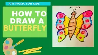 HOW TO DRAW A BUTTERFLY #drawbutterfly #drawtutorial [ART MAGIC WITH COLOURS]
