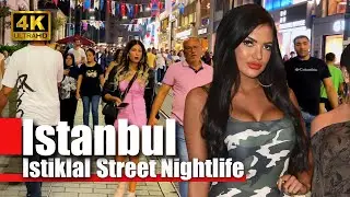 Istanbul _ 2022 _ Istiklal Street Nightlife _ 1 October _ Walking Tour _ 4K UHD 60 fps