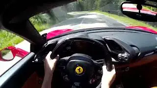 Ferrari 488 intense forest driving