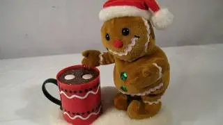 GEMMY HOT COCOA & GINGERBREAD MAN CHRISTMAS CAROLERS