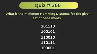 Hamming Distance and Error Correction | Quiz # 366