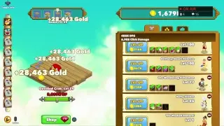 Subiendo niveles en clicker heroes