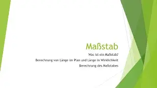 Mathe: Ma&szlig;stab einfach und kurz erkl&auml;rt