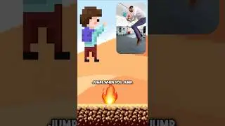 Make a video game character jump when you jump #games #gamedesign