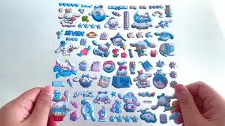 [ASMR]Super cute Sanrio story sticker book!