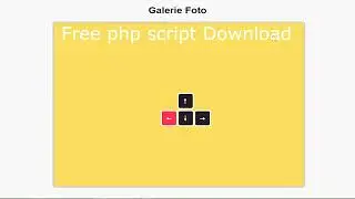 This simple script galerie photo php is free to use and does not come with any copyright issues