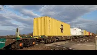 Werbelok BR 185 599-8 mit Containerzug