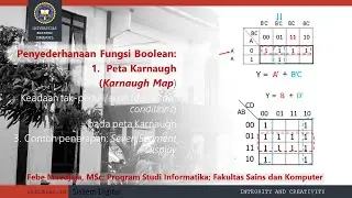 13 Karnaugh Map Menyederhanakan Fungsi Boolean - K-Map - Peta Karnaugh