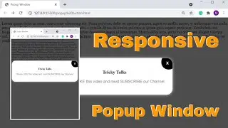Fully Responsive Popup Window | Popup Box | Popup Button | Popup model box  | Popup Notification bar