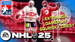 Česk&aacute; Extraliga v NHL 25 - Gameplay, Soupisky, Dresy, Hodnocen&iacute; Hr&aacute;čů | CZ Let's Play