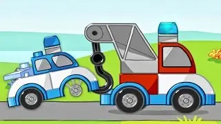 Lego Duplo Playground Tow Trucks | Police Car, Constructions Games