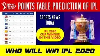 IPL 2020 Points Table Prediction | Who will Win IPL T20