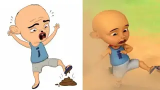Neu toys ---- Upin Ipin ---- best scenes But It's fanny drawing art meme video 🤣||| Part : 4