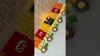 Easy Rangoli Idea For LakshmiPujan ✨#easyrangoli #simplerangoli #borderrangoli #diwalirangoli #idea