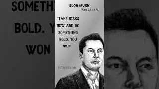 Take Risks and Do Something Bold | Elon Musk Quote | Quotes | Wise words