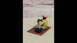 After Bergman, Vienna Bronze Arab Man Smoking Pipe FH-022MC