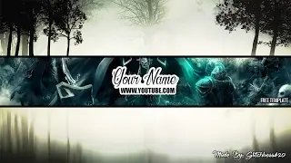 Photoshop: **FREE** HD Gaming YouTube Banner Template PSD + Direct Download [#13]