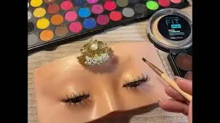 Green Eye Makeup  on Dummy |Eye makeup dummy for practice |Simple Eye Makeup | Step by Step Tutorial