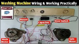 Videocon Washing Machine Wiring and Working! Washing Machine Wiring Practically! 6 Wire Wash Timer