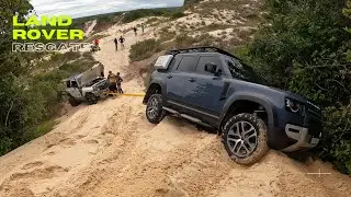 RESGATE DA LAND ROVER DEFENDER PRESA NA DUNA