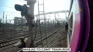 24A The Suburban Train Ride from Masjid to CSMT Via Harbour Line (Outside View)