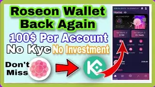 Again 100$ Per Account #Roseon Wallet Airdrop Back Again Instant Claim No KYC No Investment