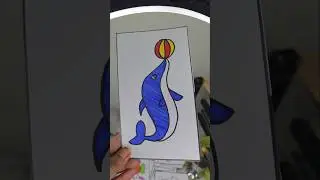 how to make cute dolphin drawing #handmade #shortfeed#trending#drawingforbeginners#viralshot