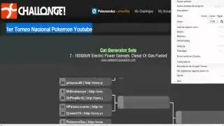 I Torneo Pok&eacute;mon YouTube - Emparejamientos oficiales