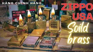 🔥ZIPPO MỸ đời La M&atilde; Solid brass h&agrave;ng Tuyển Zin Cam kết Ch&iacute;nh h&atilde;ng !