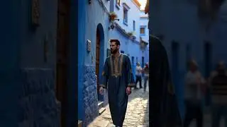 Lionel Messi in Chefchaouen! AI-Generated Messi in Traditional Moroccan Attire 🇲🇦 | #shortsvideo