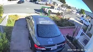person grey blue hoodie guy garage