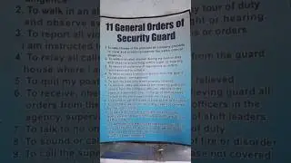 11 General Orders of Security Guard #shorts #rivasac