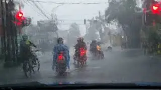 Malang BANJIR ??? keliling Malang saat Hujan Deras Angin Besar