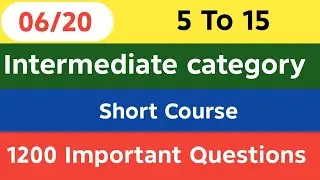 Intermediate Category 5 to 15 | Lecture 06 | Sukkur IBA Jobs Preparation | Haider Sindhi Academy