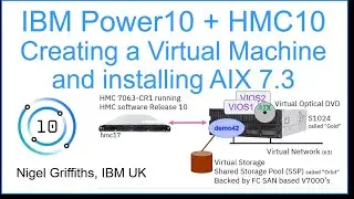 IBM Power10 & HMC10: Creating a VM, Setup & AIX 7.3 Install