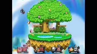 SSF2 v1.4: Kirby vs King Dedede vs Meta Knight vs Bandana Dee