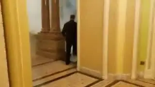 Trump supporters use fire extinguishers to create smoke inside Capitol Hill