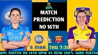 WPL 2025 Match NO 16Th Mumbai Indians Women vs UP Warriors Women  Match Prediction #cricket #Wpl