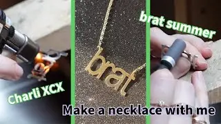 Make a Sterling Silver Brat Summer Necklace with Me | Metalsmithing | Step By Step | Chill Music