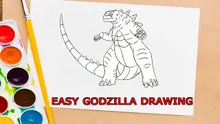 How to draw Godzilla | Godzilla Face Drawings | Godzilla Drawing | Mady Arts