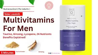 VLCC Multivitamins For Men | Taurine, Ginseng, Lycopene, 24 IN 1 | 5 Min Video | Daily Vita Mineral